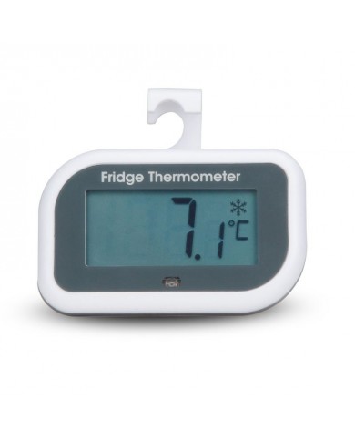 Digital fridge thermometer with safety zone indicator