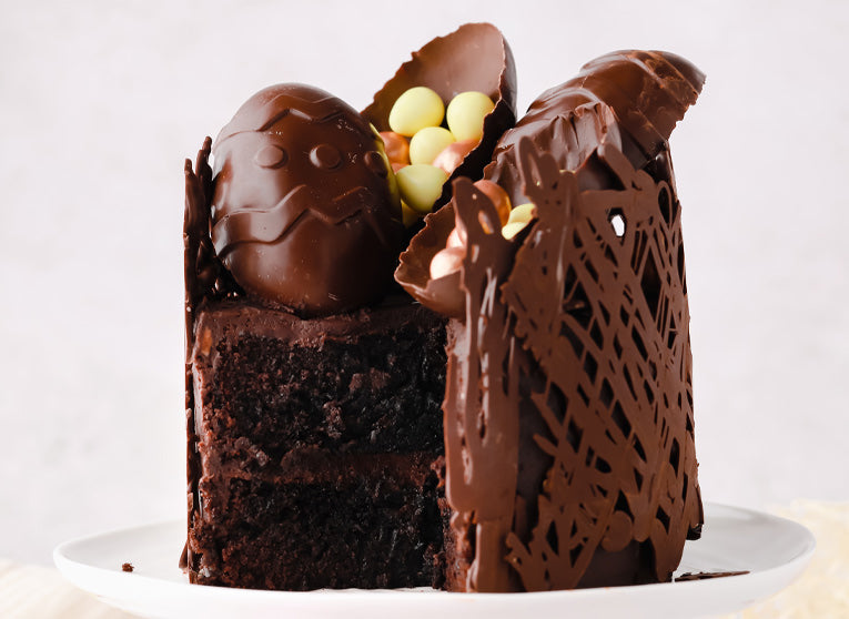 Easter Sunday Cake with Chocolate Decorations