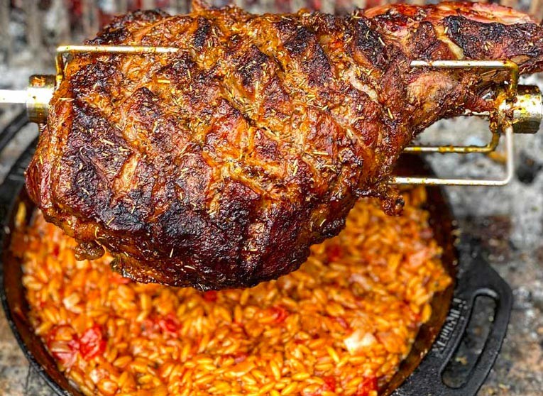 BBQ Greek Leg of Lamb & Orzo