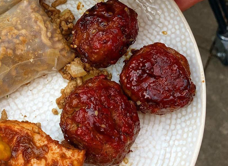 Sticky Thai Red Beef Meatballs