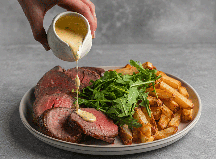 Air Fryer Fillet Steak, Chunky Chips & Béarnaise Sauce