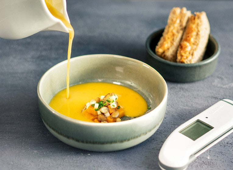 Butternut Squash Soup with Nduja & Stilton Toastie