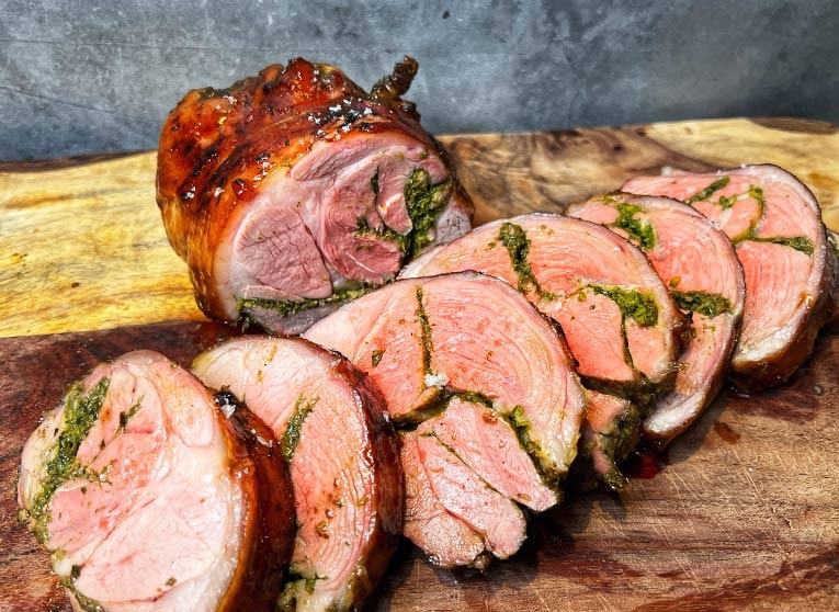 Honey BBQ Butterflied Leg of Lamb