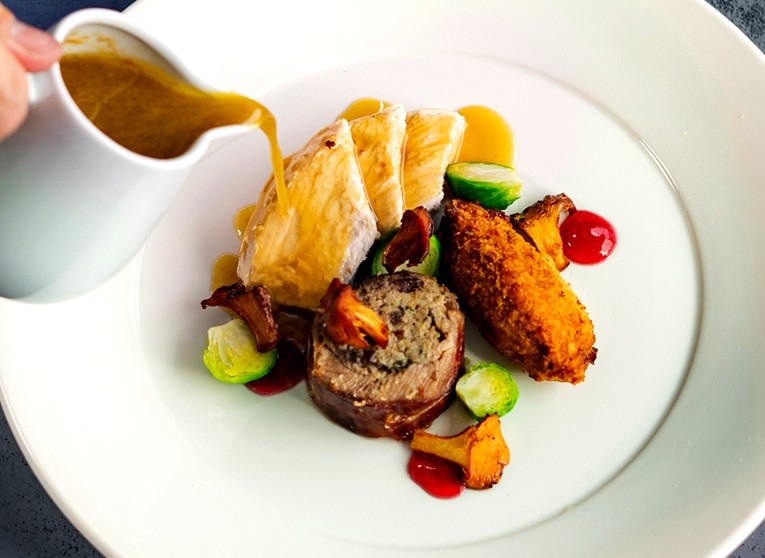 Turkey Ballotine with Sausage & Cranberry