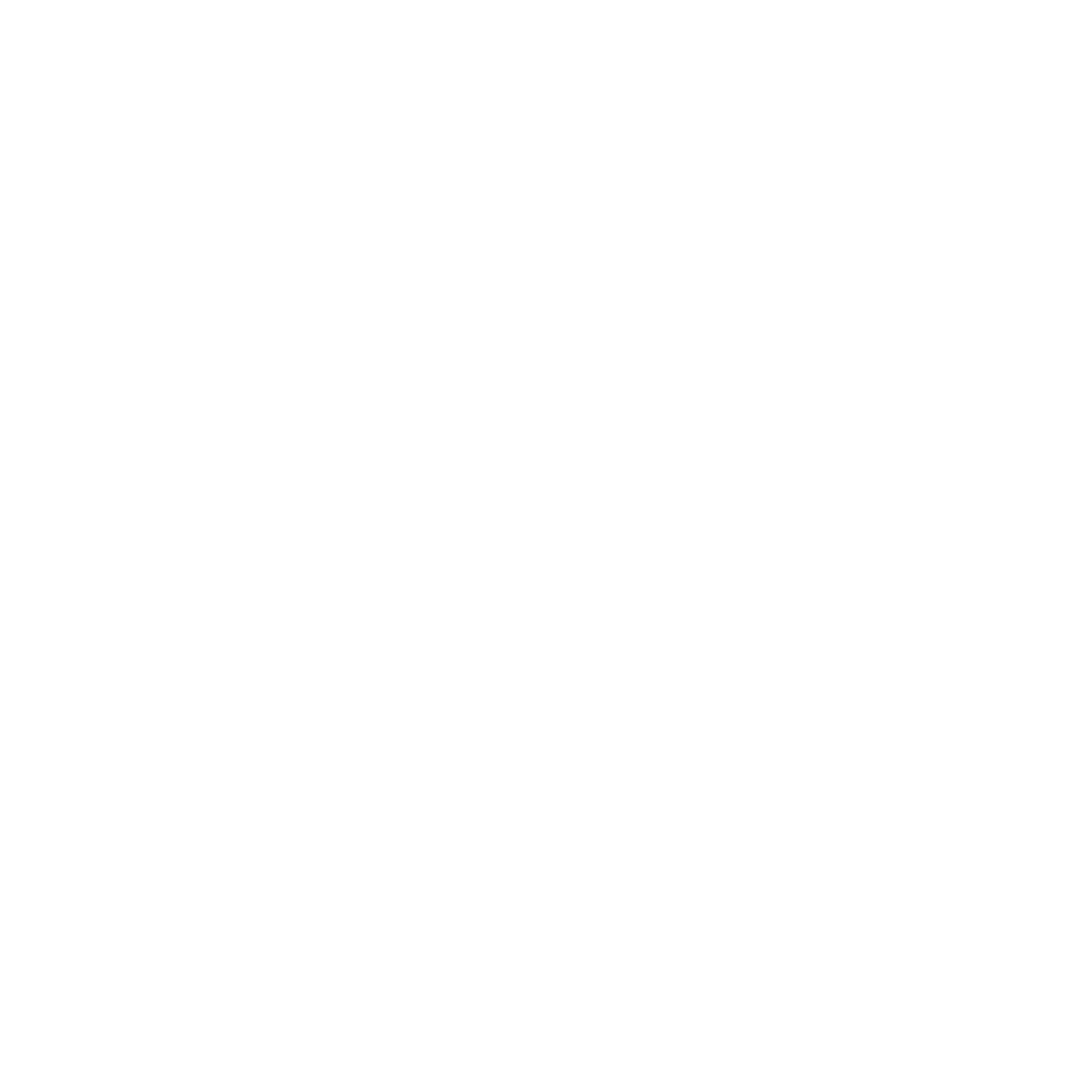 White newspaper icon on a blank background