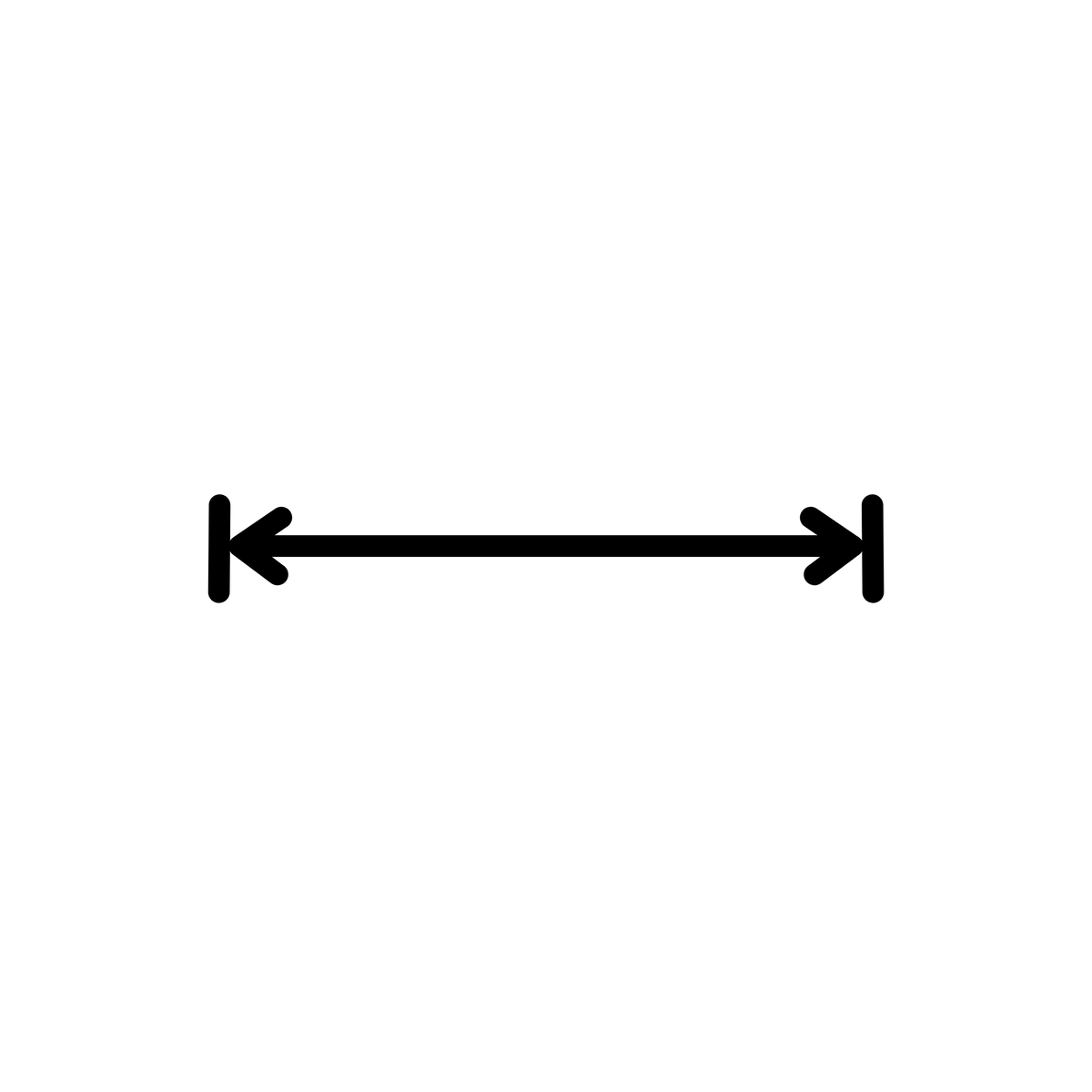 Black arrow symbol on a white background