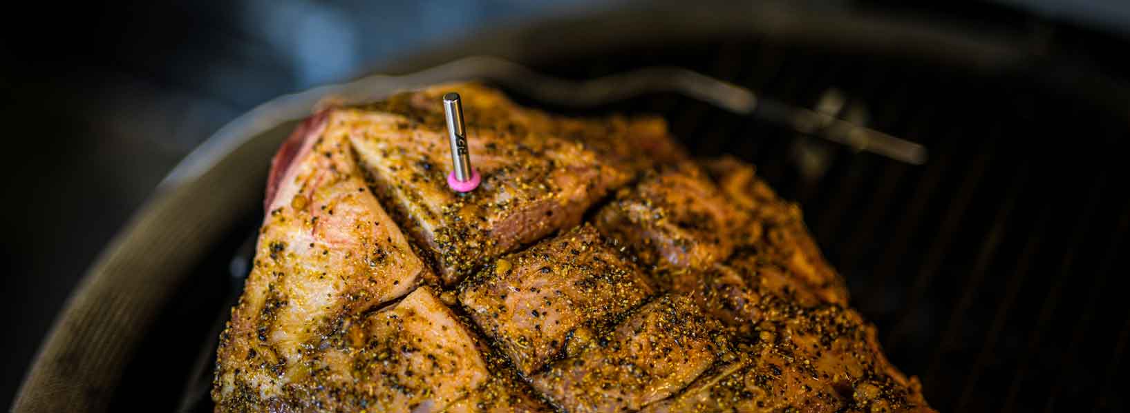 Leg of lamb with RFX meat probe in it