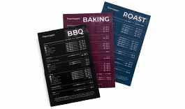 Thermapen temperature guide fridge magnets with temperatures for roast, BBQ and baking