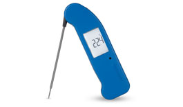 Thermapen ONE Thermometer in Yellow with the backlight on