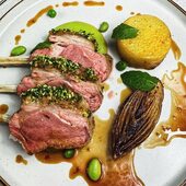 Herb-crusted rack of lamb 🌿
 
Good quality meat and fresh herbs make this recipe by @thenotecook an essential meal for spring.
 
Ingredients:
 
Whole rack of lamb – French trimmed, 8 bones
10g Dijon mustard
20g fresh tarragon
20g fresh basil
50g fresh parsley
100g fresh breadcrumbs
Olive oil
Salted butter
Salt and pepper
 
 
Method:
 
1. Preheate your oven to 190 °C
2. Score the fat in a criss-cross pattern using a sharp knife. Season well with sat. 
3. Add 1 tsp olive oil to a heavy bottomed, oven proof pan. Place the rack of lamb fat-side down into the pan while it is still off the heat, then turn the heat on low. Slowly bring the pan up to a medium heat to ensure the fat renders all the way through.
4. Slowly render the fat by keeping the lamb fat-side down in the pan on a low to medium heat for around 15 minutes.
5. Blend parsley, tarragon, basil and breadcrumbs together with salt and pepper. Empty the mixture onto a plate that is at least the same size as the rack of lamb.
6. Add a large knob of butter to the pan and transfer to the oven, keeping the lamb fat-side down. Cook until the internal temperature reaches 43 – 45 °C.
7. Remove the pan from the oven, flip the rack of lamb and brush the fat with Dijon mustard before rolling in the herb and breadcrumb mixture. 
8. Transfer the lamb back to the pan with the herb-crusted fat facing upwards. Place back in the oven and cook to 55 °C. 
9. Remove the pan from the oven and allow the lamb to rest on a rack or tray for 10 minutes.
 
#Thermapen #TeamTemperature #Lamb #LambRecipe #MediumRare #RackOfLamb #HomeCooking