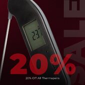 Our Black Friday sales have landed 💥

Week 1, 20% off ALL Thermapens. 

Get yours now 💨