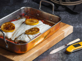 Baked Cod Provençal with Saffron Potatoes