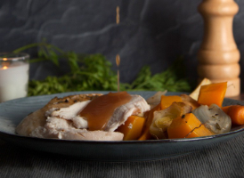 Autumn Roast Chicken with Herbs and Root Vegetables