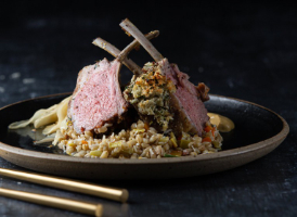 Herb-Crusted Rack of Lamb with Pearl Barley