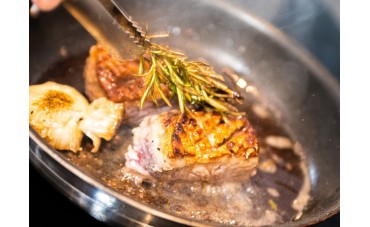 Kenny Tutt's Lamb Rump with Whipped Feta & Grilled Courgette