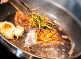 Kenny Tutt's Lamb Rump with Whipped Feta & Grilled Courgette