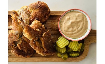 Kenny Tutt's Buttermilk Fried Quail & Gravy Mayonnaise