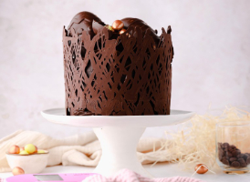 Easter Chocolate Cake with Tempered Chocolate Decorations by My Kitchen Drawer