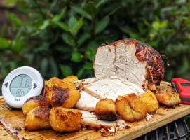 The Smokin' Elk's BBQ Turkey Crown with Roasties