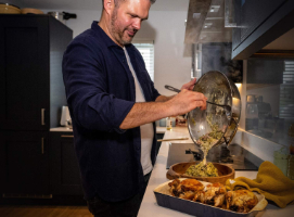 Kenny Tutt's Roast Partridge with Creamy Smoked Bacon Cabbage