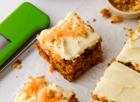 Carrot Cake Traybake with Swiss Meringue Buttercream