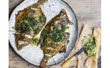 Genevieve Taylor’s Whole Grilled Plaice with Green Butter