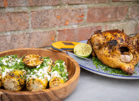 Kenny Tutt's Whole Spiced BBQ Chicken & Charred Elote Sweetcorn