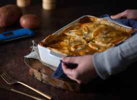 Chicken & Nduja Pie with Borlotti Beans