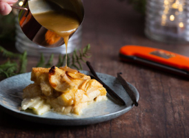 Baked Toffee Apple & Ginger Brioche & Butter Pudding