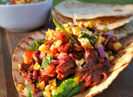 Richard Holden's Pulled Pork Tacos with Grilled Corn Salsa