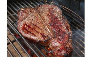 Richard Holden's Whiskey-Smoked Reverse-Seared T-Bone Steak with Panzanella Salad