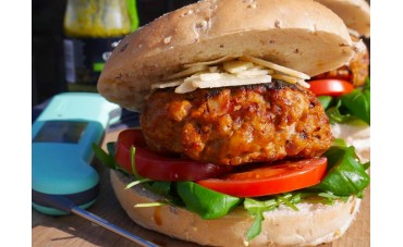 Richard Holden's Pork Burger with Pesto & Parmesan