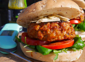 Richard Holden's Pork Burger with Pesto & Parmesan