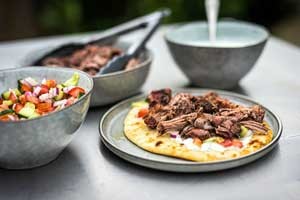 Mediterranean Pulled Lamb Flatbreads Mediterranean Pulled Lamb Flatbreads