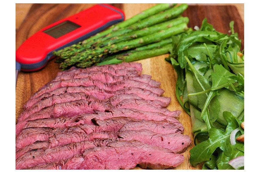 Richard Holden's Flat Iron Steak with Salad and Asparagus